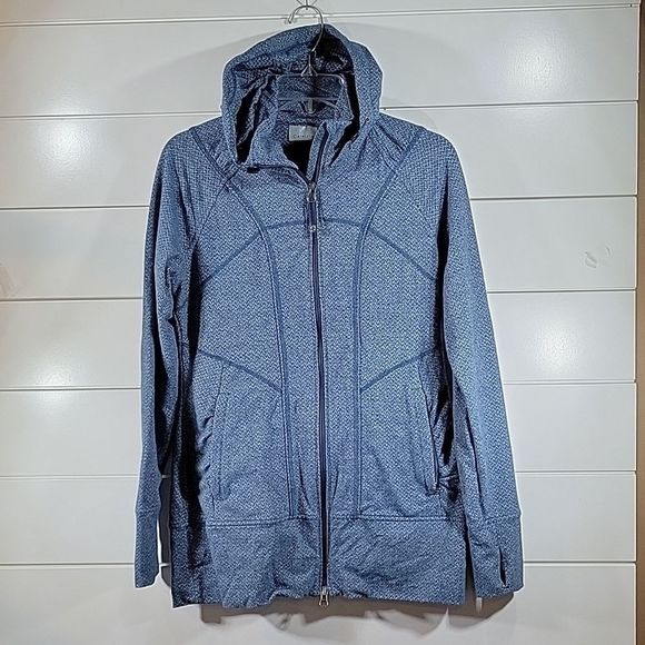 Athleta Zip up Blue Hooded Jacket Small - Picture 1 of 7